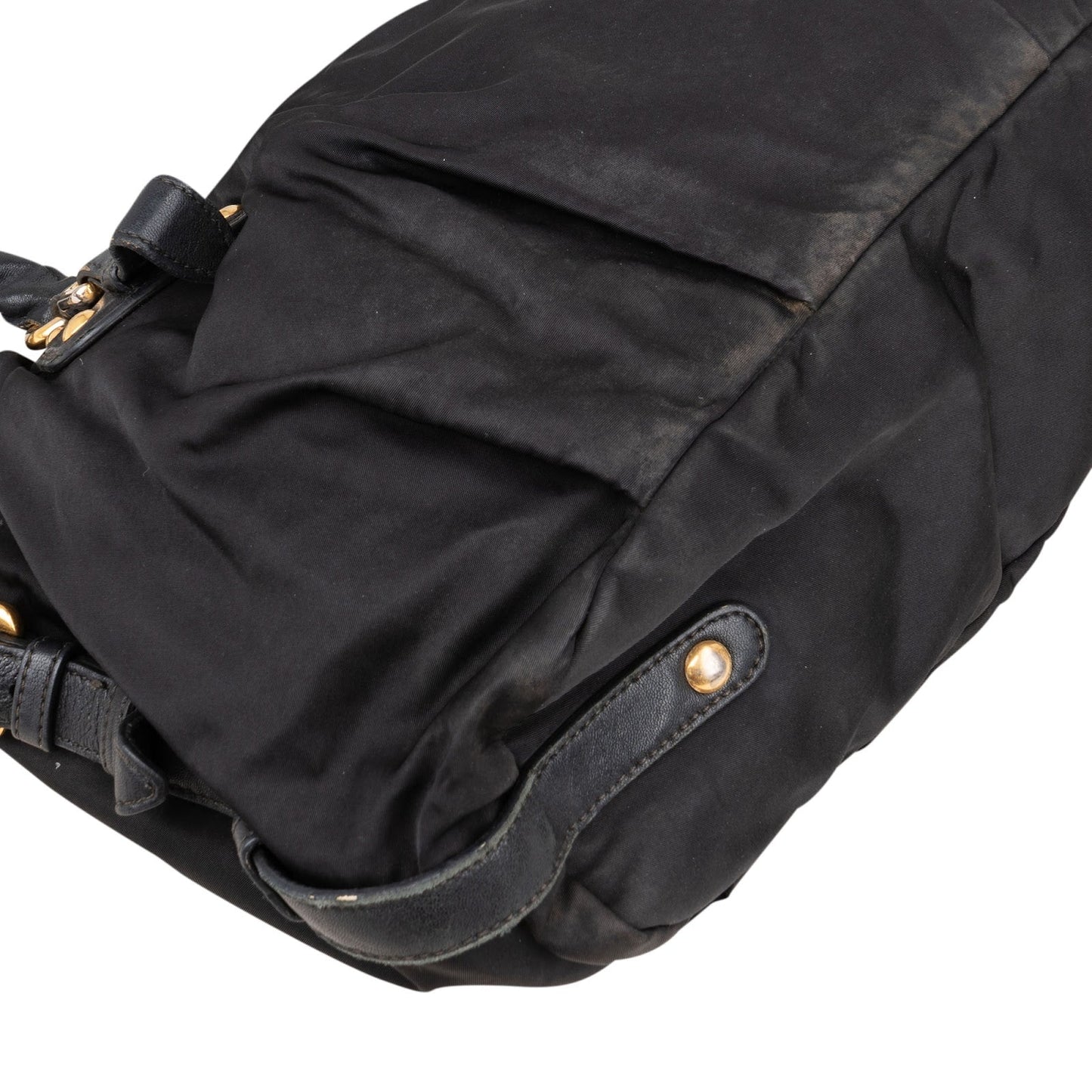 Prada Black Nylon Logo Handbag