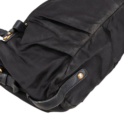 Prada Black Nylon Logo Handbag