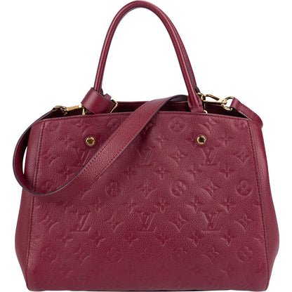Louis Vuitton Leather Monogram Empreinte Montaigne MM Handbag