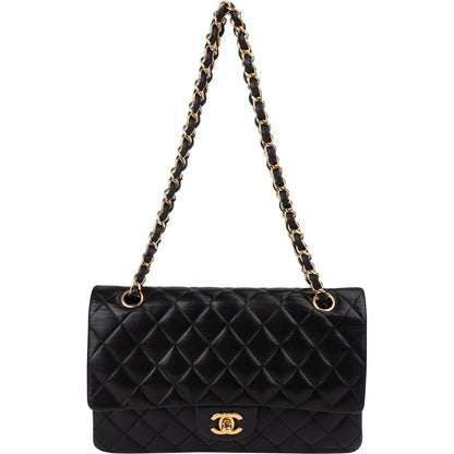 Chanel Quilted Lambskin Medium Double Flap Shoulder Bag