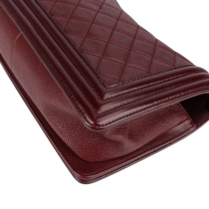 Chanel Quilted Calfskin Medium Boy Single Flap Crossbody Bag
