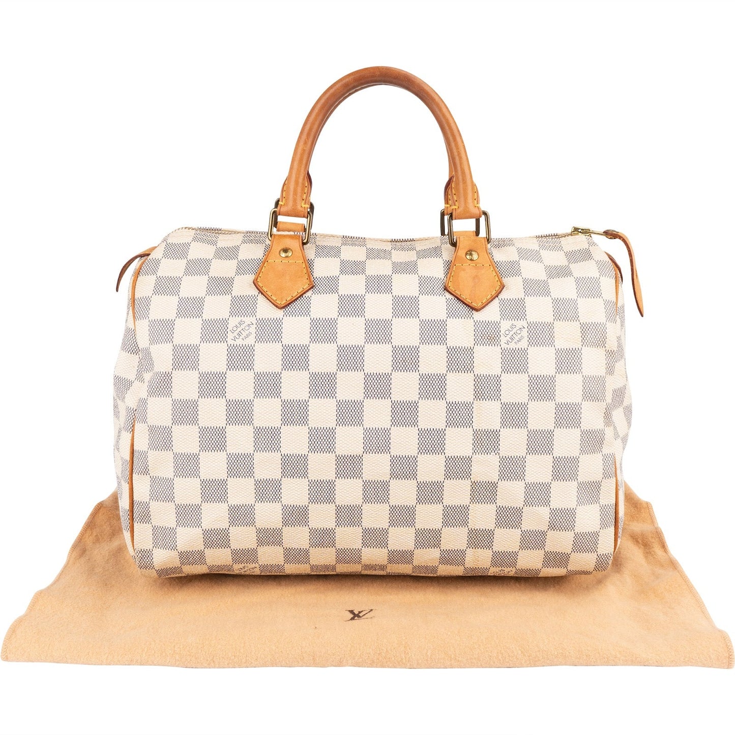 Louis Vuitton Monogram Damier Azur Speedy 30 Handbag