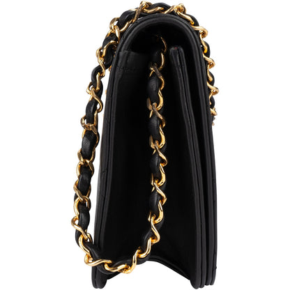 Chanel Quilted Lambskin 24K Gold Single Flap Shoulder Bag