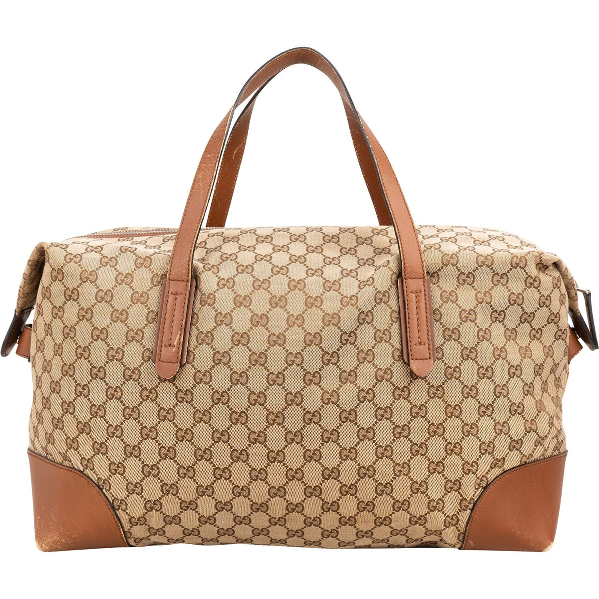 Gucci Monogram GG Canvas Web Boston Travel Bag
