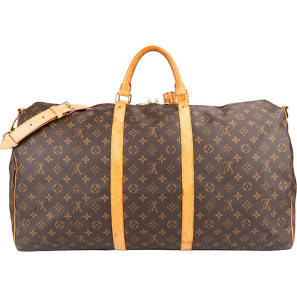 Louis Vuitton Monogram Canvas Keepall 60 Bandoulière Travel Bag