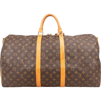 Louis Vuitton Monogram Canvas Keepall 55 Bandoulière Travel Bag