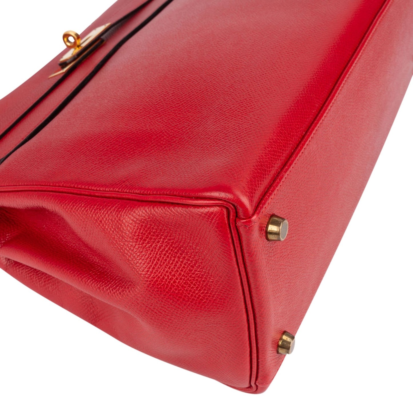 Hermès Rouge Courchevel Leather Kelly 32 Handbag