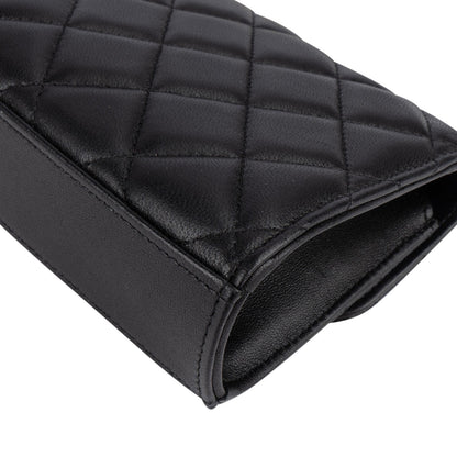 Chanel Quilted Lambskin Mini Single Flap with Top Handle Crossbody Bag