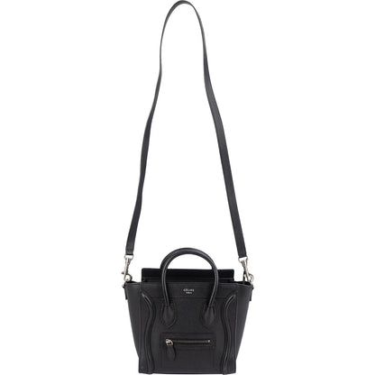 Celine Grained Leather Luggage Nano Crossbody Handbag