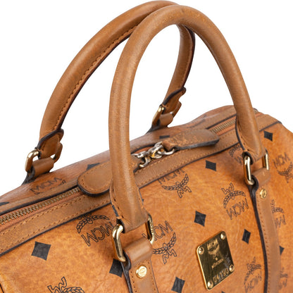 MCM Monogram Visetos Boston Handbag
