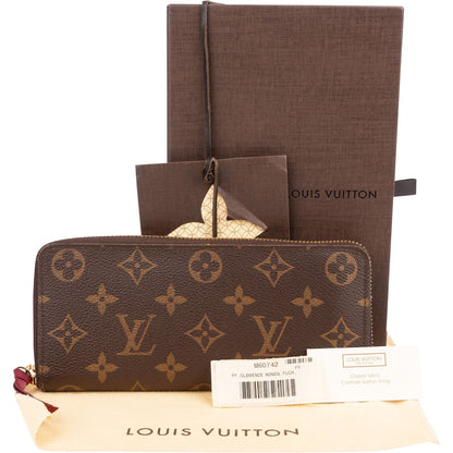 Louis Vuitton Monogram Canvas Clemence Zippy Wallet