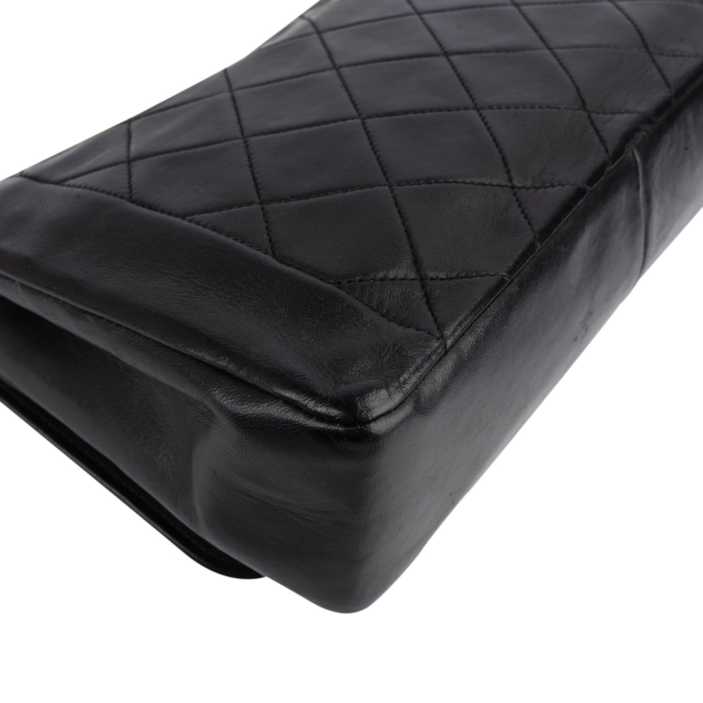 Chanel Quilted Lambskin 24K Gold Single Flap Crossbody Bag