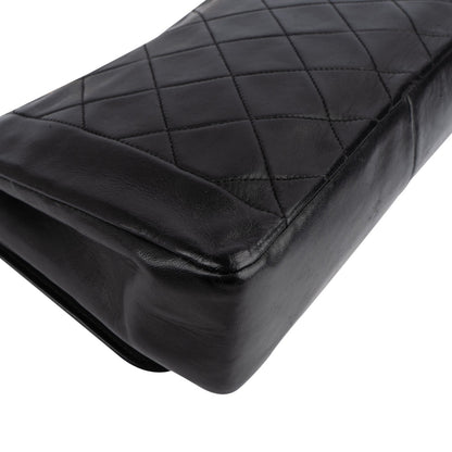 Chanel Quilted Lambskin 24K Gold Single Flap Crossbody Bag