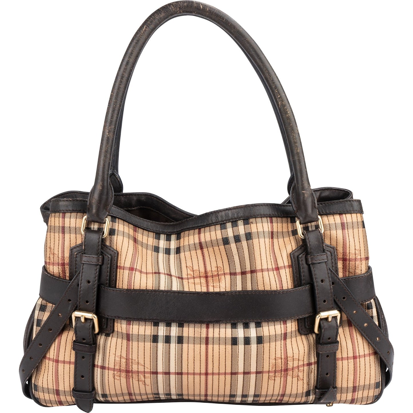 Burberry Pleated Haymarket Check Kentoville Handbag
