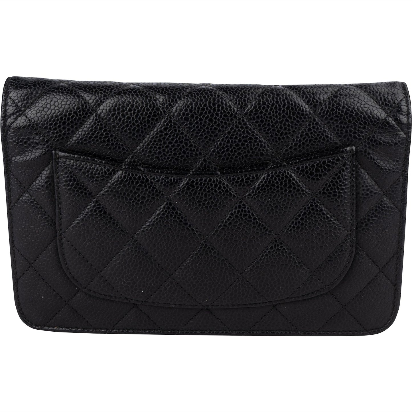 Chanel Quilted Caviar Leather Wallet On Chain Crossbody Bag