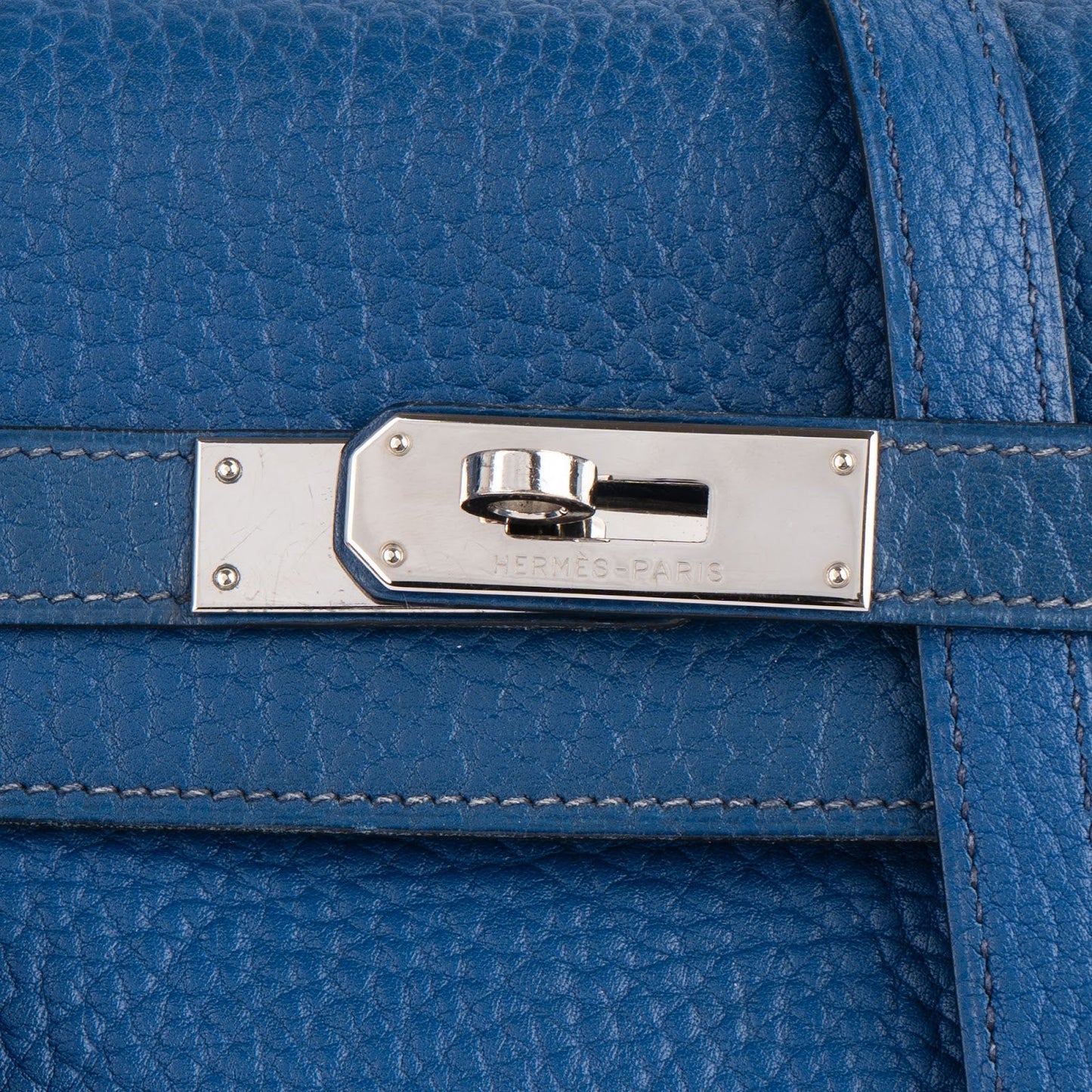 Hermès Bleu Togo Leather Kelly Retourne 35 Handbag