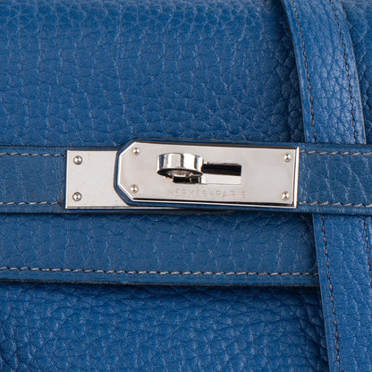 Hermès Bleu Togo Leather Kelly Retourne 35 Handbag