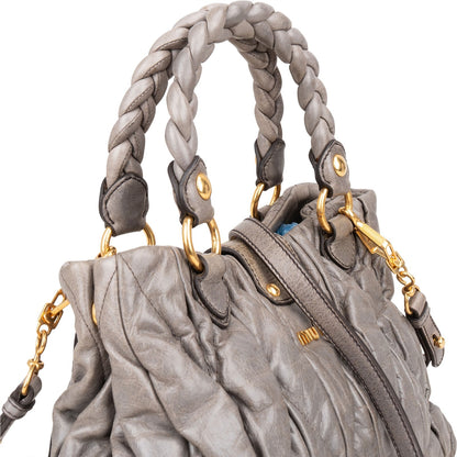 Miu Miu Matelassé Leather City Handbag