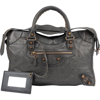 Balenciaga Grey Leather Classic City Bag Handbag