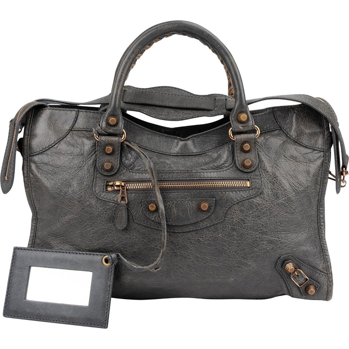 Balenciaga Grey Leather Classic City Bag Handbag