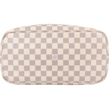 Louis Vuitton Monogram Damier Azur Neverfull MM Shoulder Bag