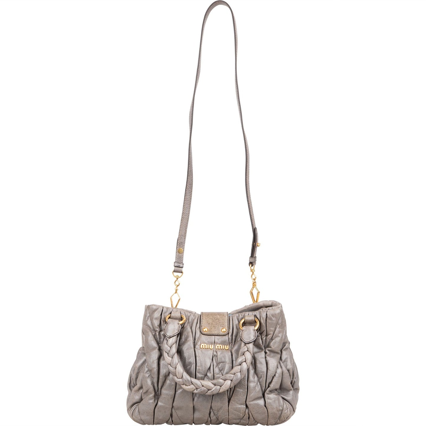 Miu Miu Matelassé Leather City Handbag