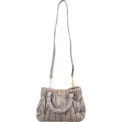 Miu Miu Matelassé Leather City Handbag