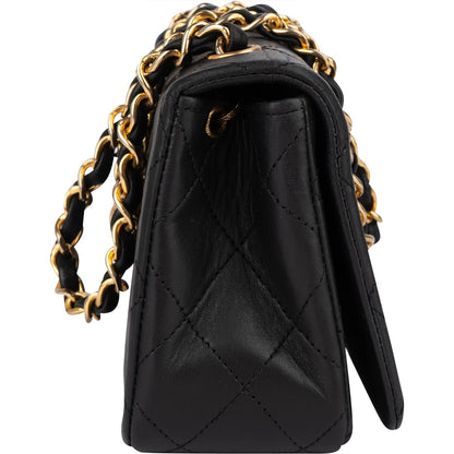 Chanel Quilted Lambskin 24K Gold Single Flap Crossbody Bag