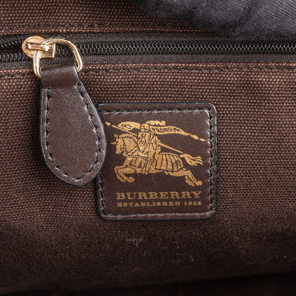 Burberry Haymarket Check Tote Shoulder Bag