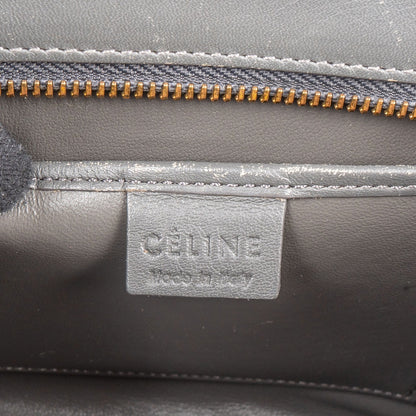 Céline Grey Leather Luggage Handbag