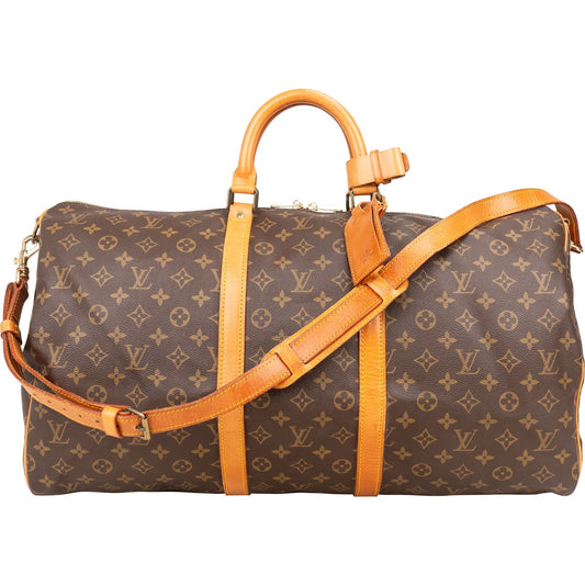 Louis Vuitton Monogram Canvas Keepall 55 Bandoulière Travel Bag