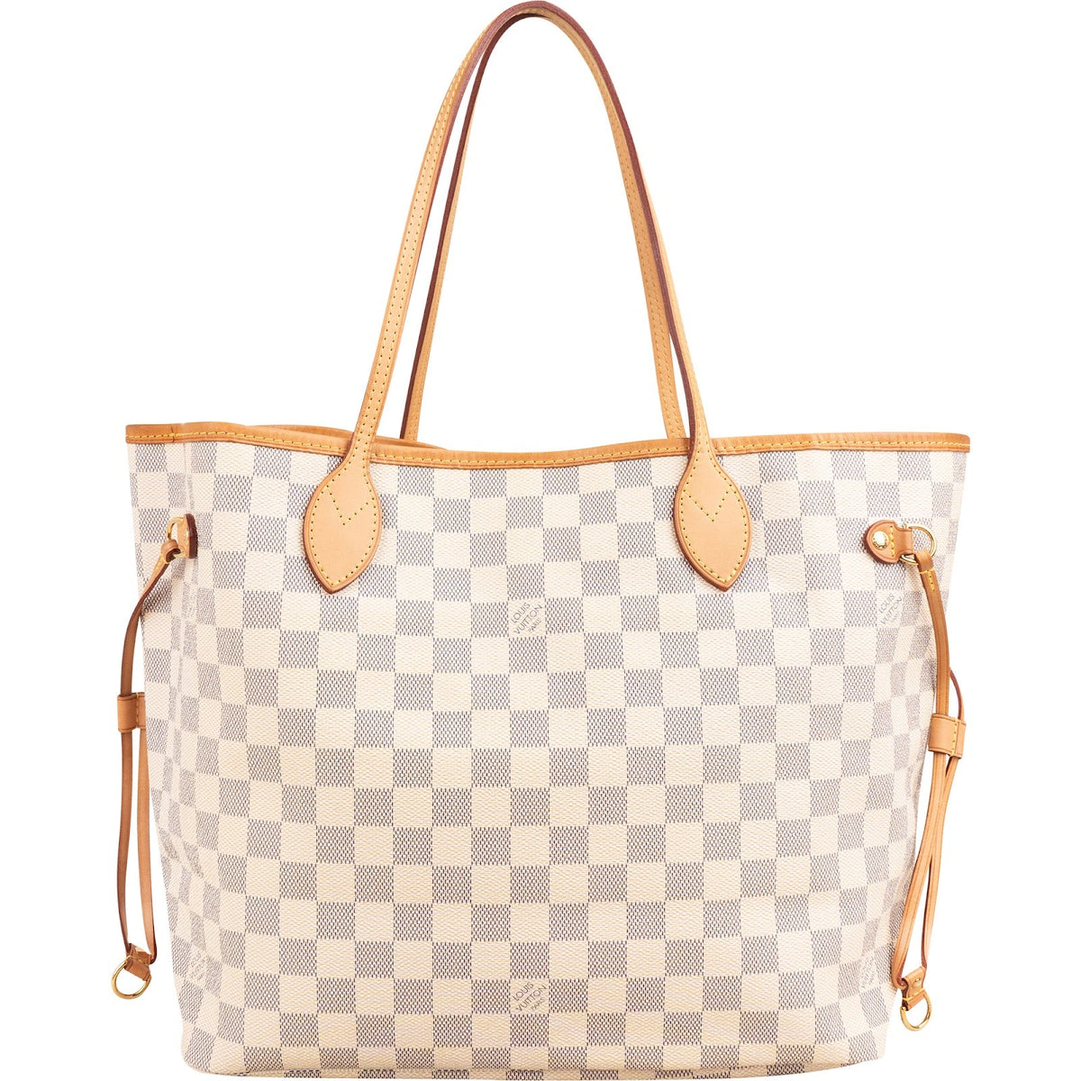Louis Vuitton Monogram Damier Azur Canvas Neverfull MM Shoulder Bag