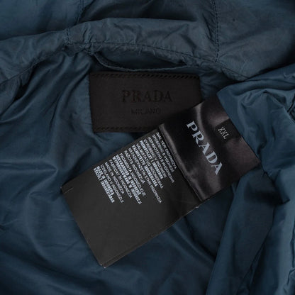 Prada Navy Nylon Triangle Windbreaker Jacket (L-XL)