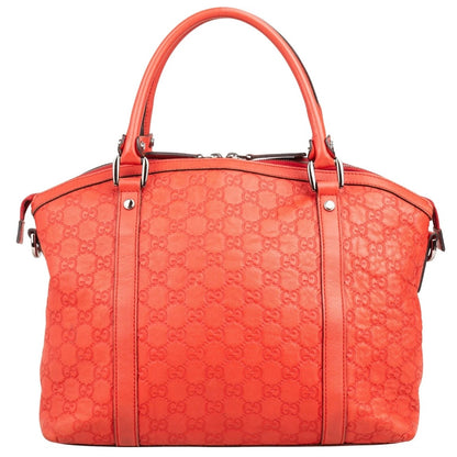 Gucci Red Guccissima Leather Sukey Top Handle Handbag