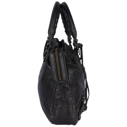 Balenciaga Black Leather City Handbag