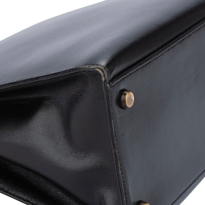 Hermès Noir Boxcalf Kelly 32 Handbag