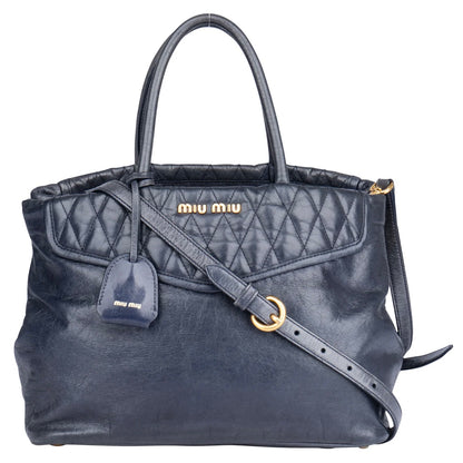 Miu Miu Matelasse Leather City Handbag