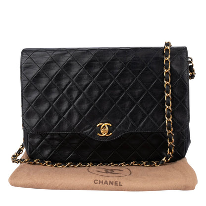 Chanel Quilted Lambskin 24K Gold Single Flap