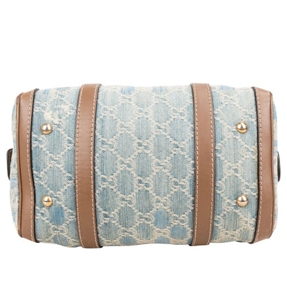 Gucci Denim Monogram Boston Handbag
