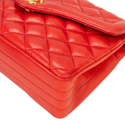 Chanel Quilted Lambskin 24K Gold Single Flap Crossbody Bag