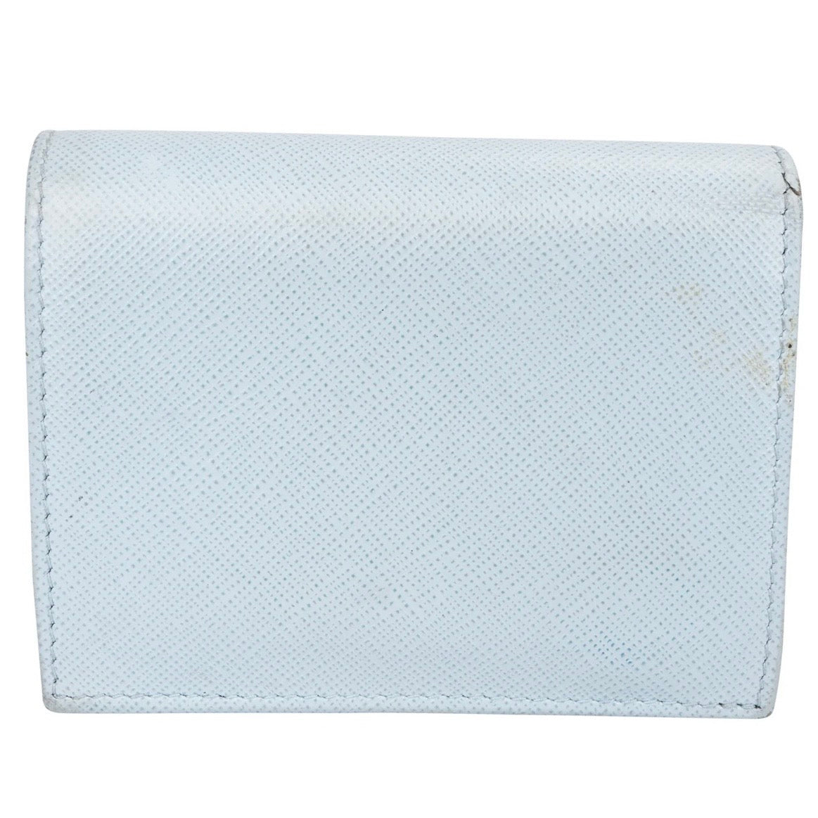 Prada Saffiano Leather Triangle Small Bifold Wallet