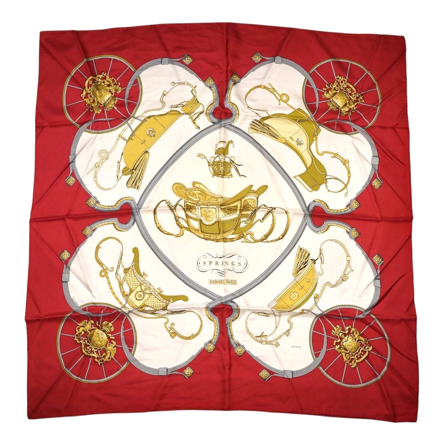 Hermes Springs Silk 90 Scarf Touch