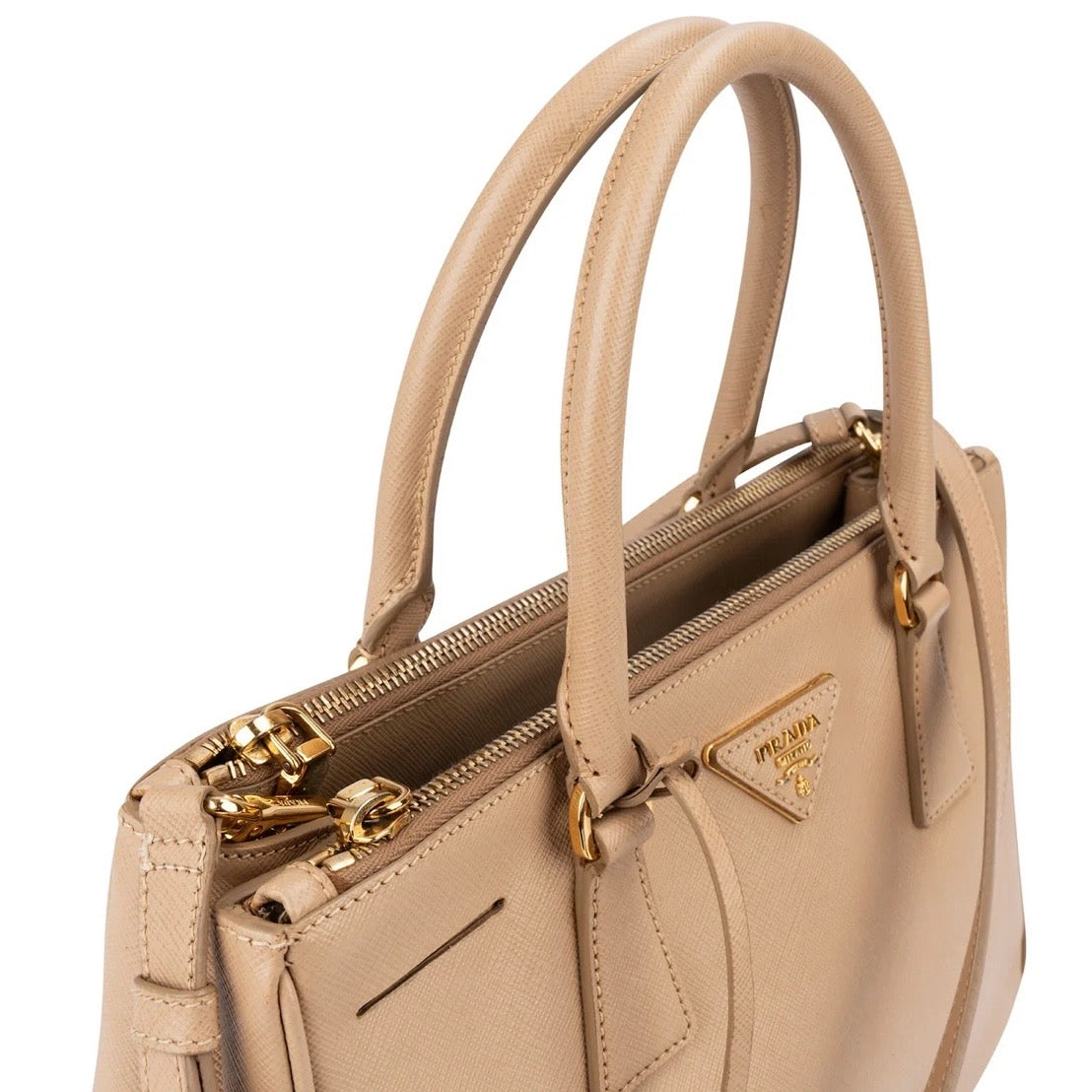 Prada Beige Saffiano
Leather Galleria Handbag