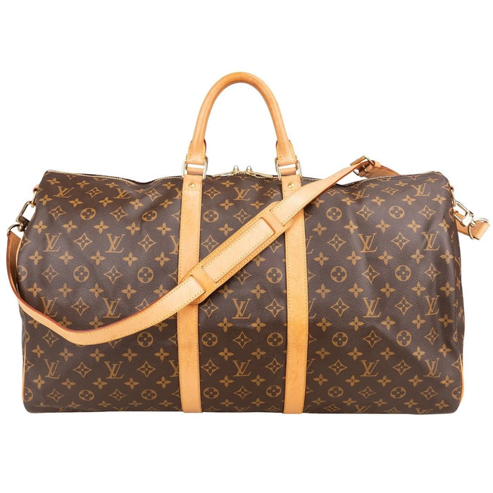 Louis Vuitton Monogram Canvas Keepall 55 Shoulder Travel Bag