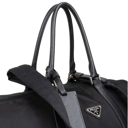 Prada Black Nylon Triangle Duffle Bag 55 Travel Bag