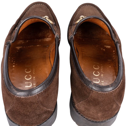 Gucci Brown Suede Leather Men Loafer (41)