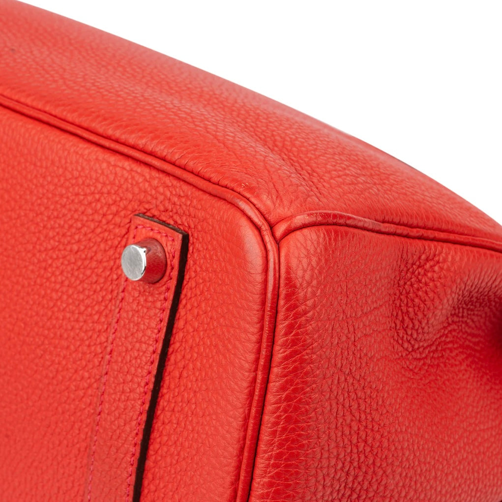 Hermès Rouge Togo Leather Birkin 35 Handbag