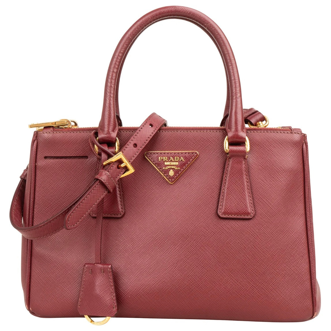 Prada Saffiano Leather Small Galleria Handbag