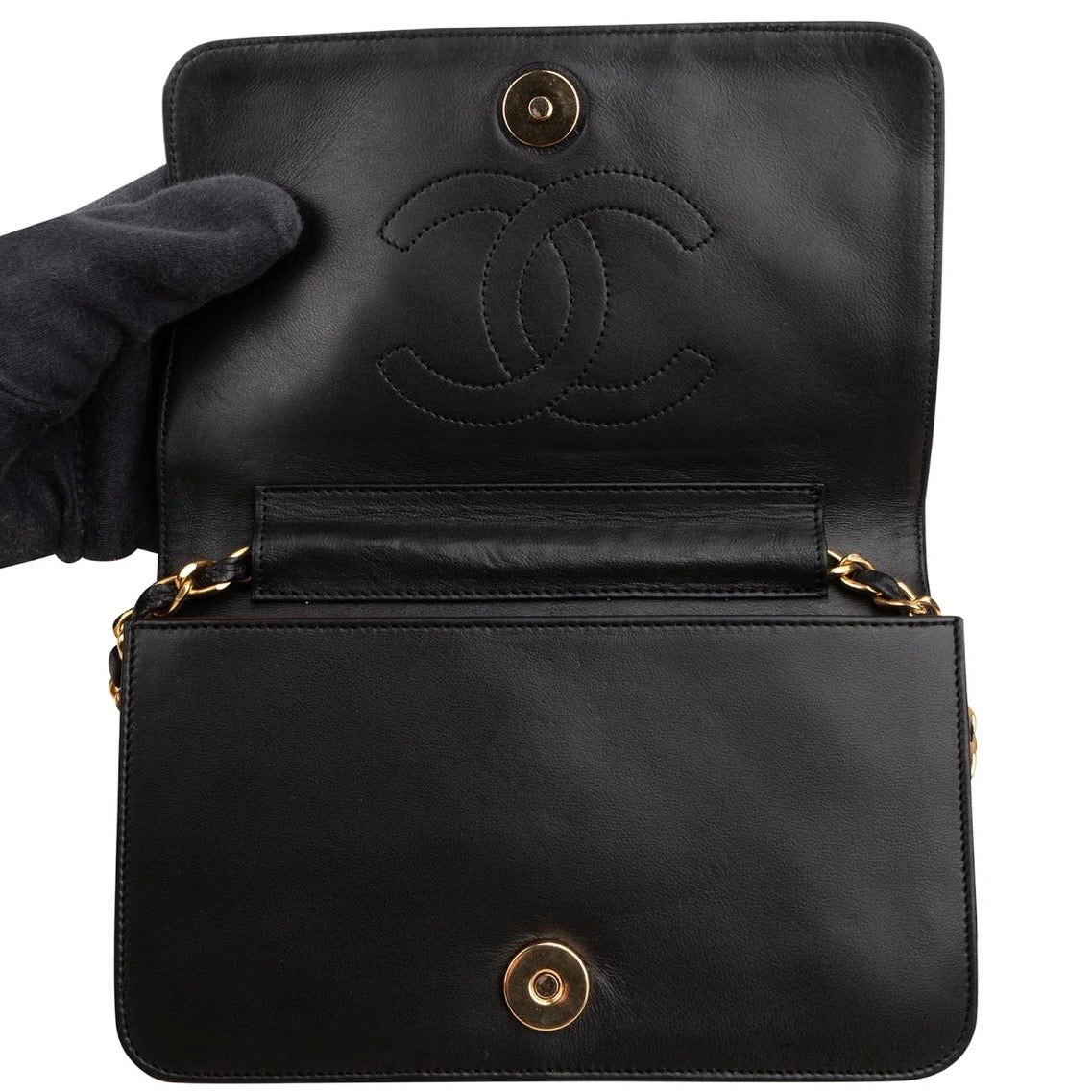 Chanel Quilted Lambskin 24K Gold Single Flap Shoulder Bag
