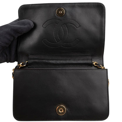 Chanel Quilted Lambskin 24K Gold Single Flap Shoulder Bag